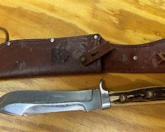 Vintage Puma White Hunter #6377 Knife and Sheath