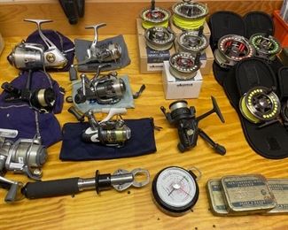 Reels and other fishing equipment