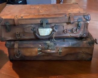 Antique leather Suitcases