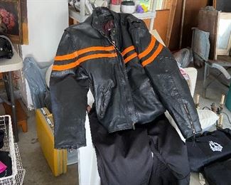 Leather motorcycle clothes