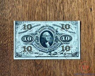 1863 (10 Cent) Fractional Currency