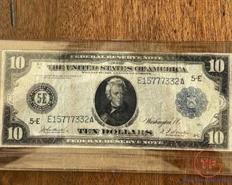 1914 $10 JACKSON Horse Blanket