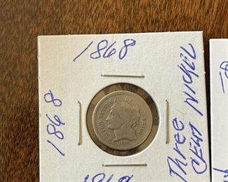 1868 Three Cent Nickel