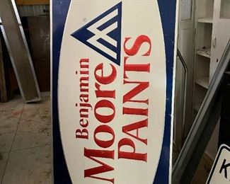 Large BENJAMIN MOORE PAINTS Metal Sign