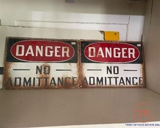 Metal DANGER Signs