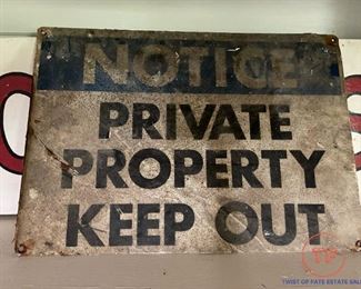 Vintage Private Property Sign