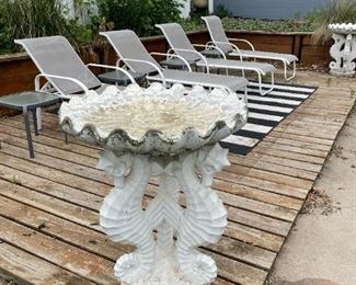 Large Seahorse Bird Bath (3 available)