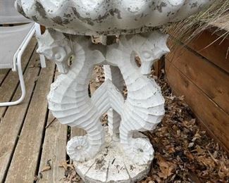 Large Seahorse Bird Bath (3 available)