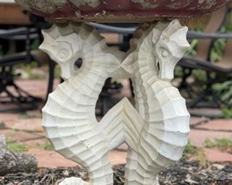 Large Seahorse Bird Bath (3 available)
