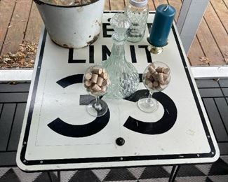 Speed Limit Sign Side Table