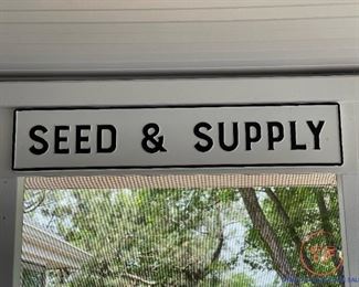 Vintage Seed & Supply Porcelain on Metal Sign