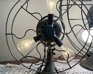 Antique Re-purposed GE Fan / Lights
