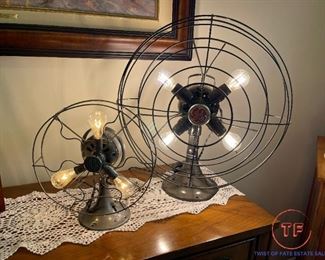 Antique Re-purposed GE Fan / Lights