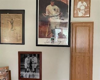 Framed Baseball Memorabilia