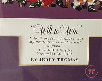 Signed "Will To Win" by Jerry Thomas