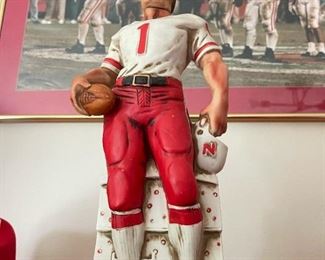1972 JERRY TAGGE McCormick Whiskey Nebraska Cornhuskers Decanter