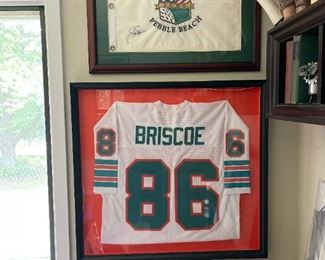 MARLIN BRISCOE 1972 Autographed Miami Dolphins Perfect Season Jersey