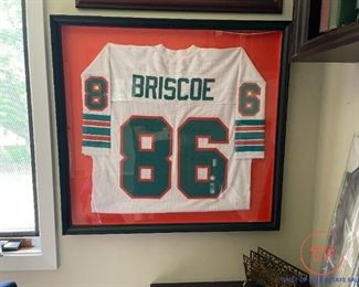 MARLIN BRISCOE 1972 Autographed Miami Dolphins Perfect Season Jersey