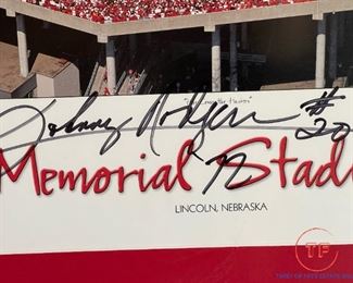 Signed Memorial Stadium Print (MIKE ROZIER, JOHNNY RODGERS, and ERIC CROUCH)