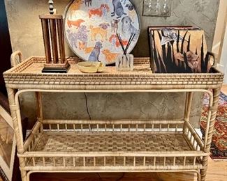 Basketweave Console on castors