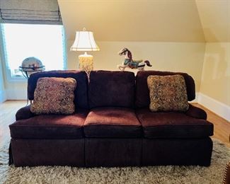 Taylor King, Coco Brown Sofa, 80x32x36