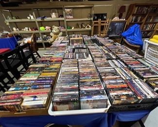 100's of DVD's, VHS and Video Games