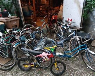 1950'S BALLOON TIRE RAT RODS! MENS RED CORVETTE,GREEN JAGUAR(NO TANK)BLUE&RED TIGER,LADYS PURPLE STARLET,BLUE AMERICAN, PINK/WHITE AMERICAN, CORVETTE& HOLLYWOODS