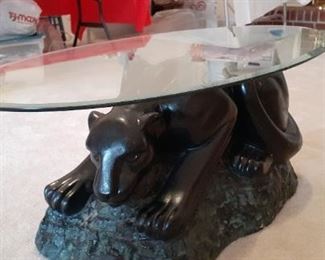 Vintage, mid century modern panther coffee table. 