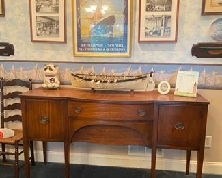 Midcentury Buffet + Nautical Decor