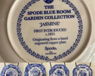 The Spode Blue Room Garden Collection of 4 Plates
