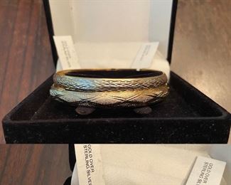 2 Gold over Sterling Bangles