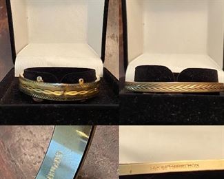 Vintage 14Kt Gold Filled signed Marathon Bangle
Vintage Fashion Bangle W Germany 