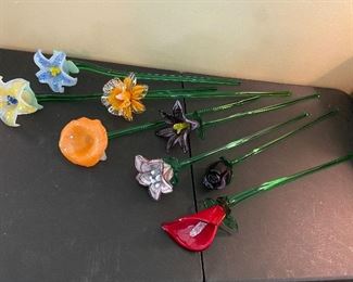 Collection of Glass Flowers