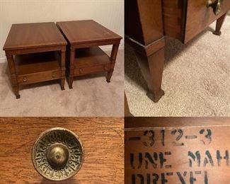 Pair Mid Century Modern Drexel Heritage Night Stands/End Tables