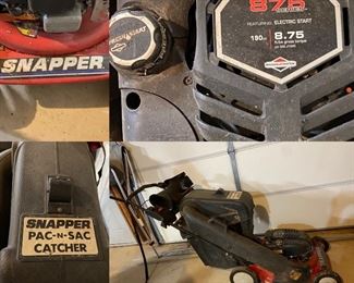 Snapper 875 Series Electric Start Lawnmower with Pac-N Sac Catcher