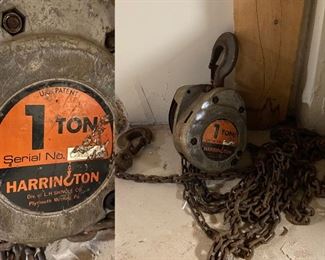 Harrington 1 Ton Winch/Hoist