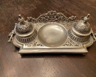 Silverplate Inkwell