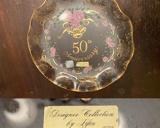 Designer Collection by Lefton 50th Anniversary Plate