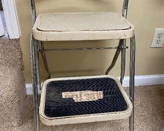 Vintage Folding Step Stool Chair