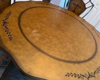 Leather-look top, hand painted 