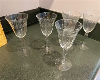 Crystal wineglasses 