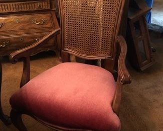 French Provincial Rattan Armchair - 23 x 19 x 40