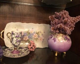 Assortment of Porcelain and Ceramic Vases and Serving Bowls and Trays