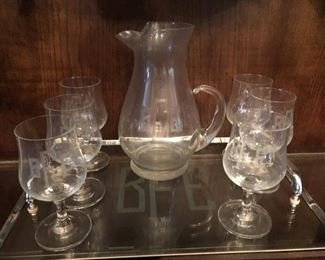 Glassware Set - pitcher and six glasses