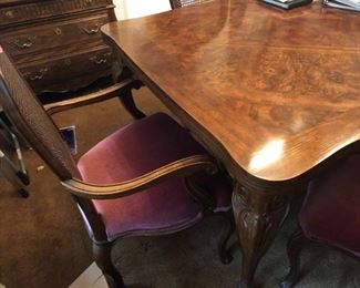 French provincial Dining Table and Chairs. Table measures 44 x 72 x 29