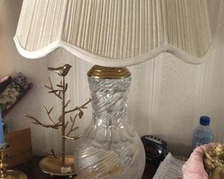 Glass & Brass Table Lamp