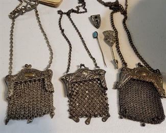 Victorian coin chain purses