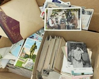 hundreds of early post cards (most from 1910s and 20s)