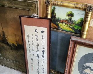 Lots more antique art and scrolls.