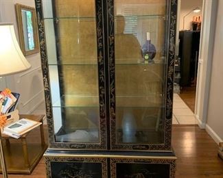Asian Gorgeous China Cabinet and storage with light
